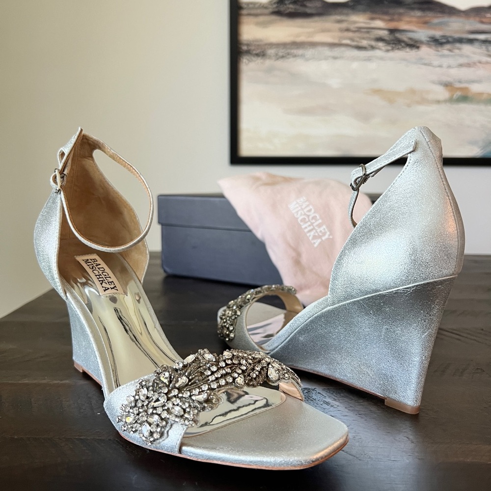 Badgley Mischka Wedding Shoes - Wedge Shoes Size 9